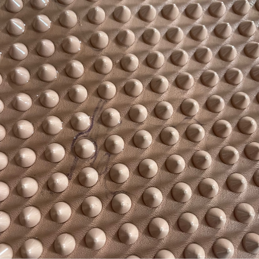 Christian Louboutin spiked clutch/ purse peach - Picture 3 of 15
